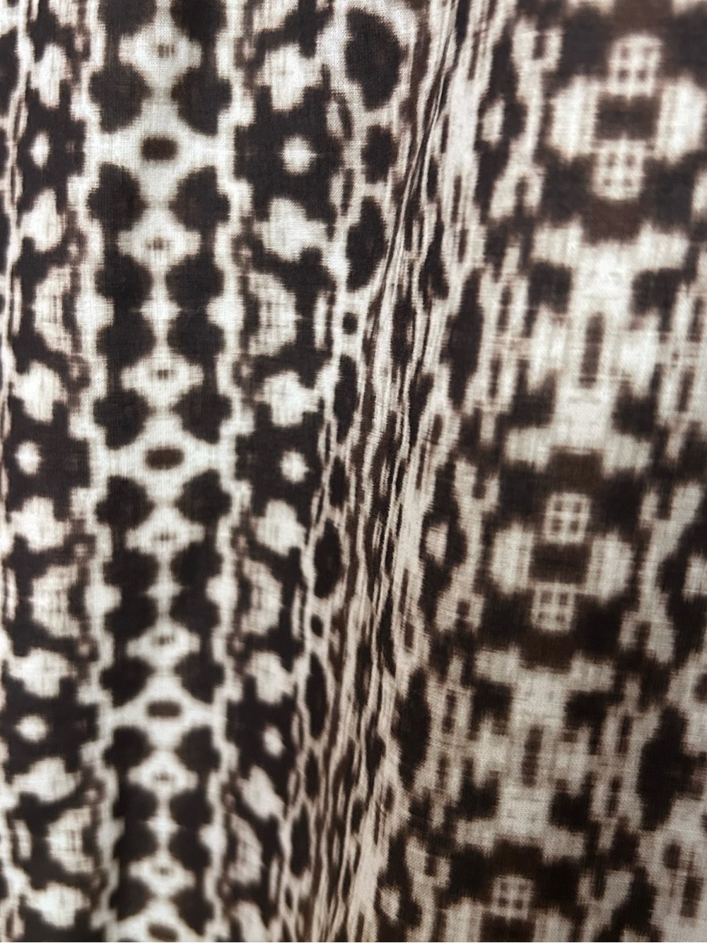 🤎MAKE OFFER🤎 NWT MaxMara Ikat Graphic Print Tie Front Cotton Mini Skirt Sz MED - Picture 4 of 7